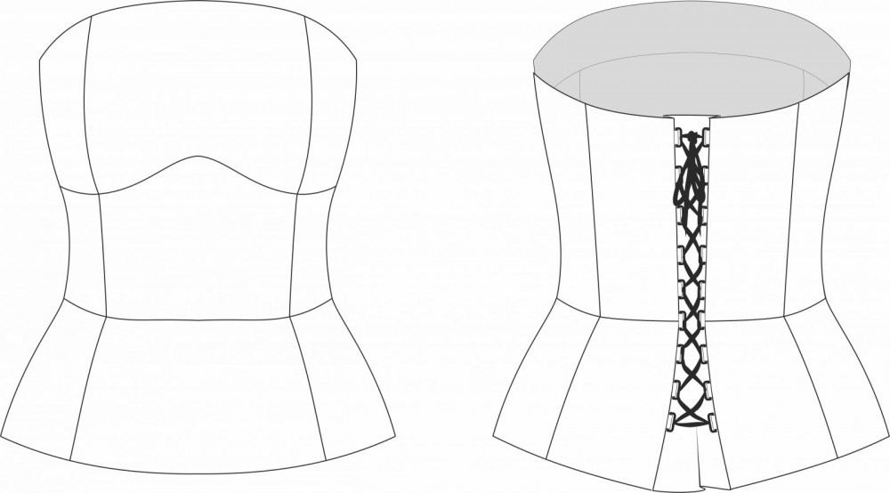 Корсет, выкройка Grasser №1042