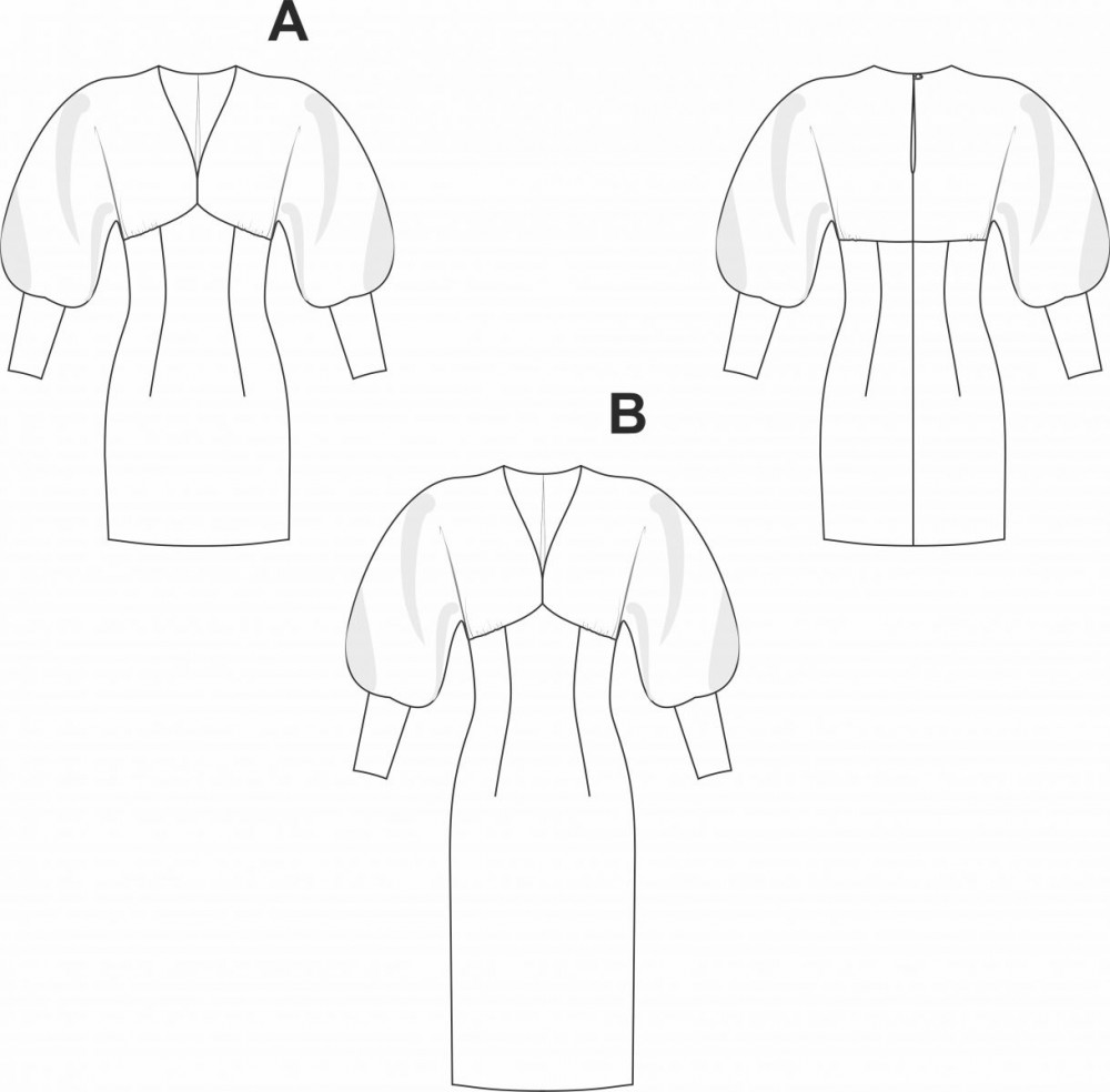 Платье "Мэрилин". Инструкция по пошиву и печати выкроек фото