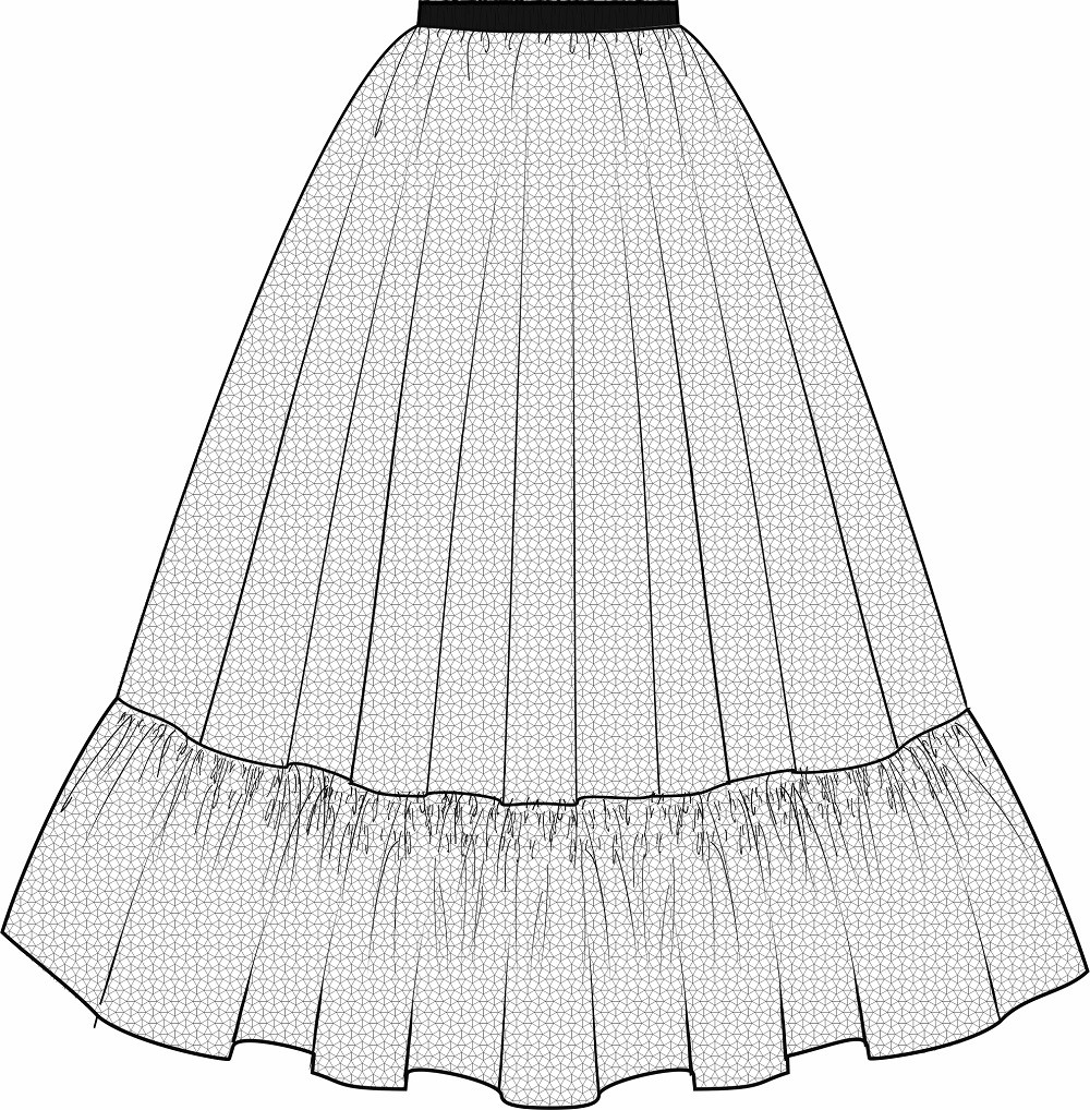 Длинная летняя юбка с воланами (Шитье и крой)