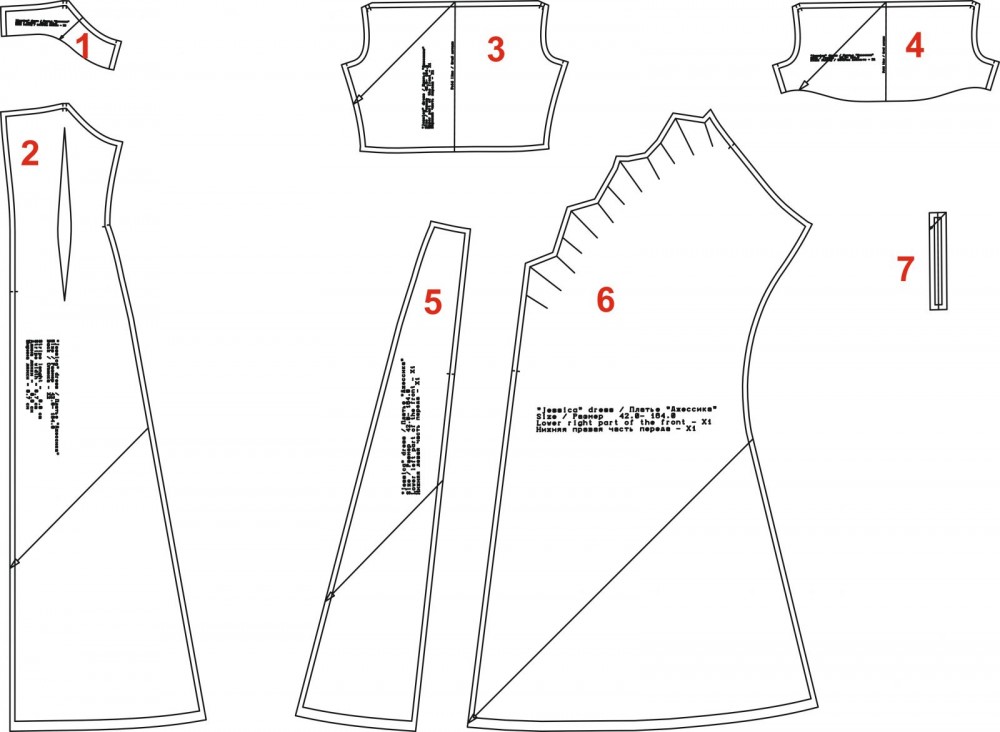 Платье «Джессика». Инструкция по пошиву и печати выкроек фото