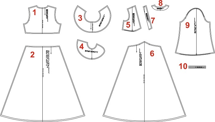 Платье "Селестия". Инструкция по пошиву и печати выкроек фото