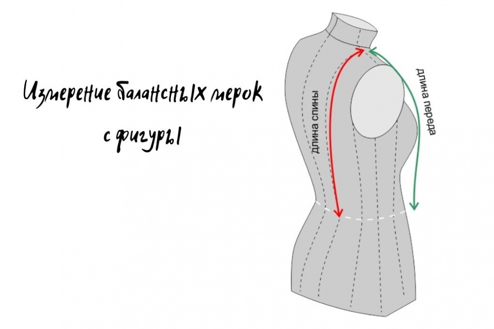 Корректировка выкройки при короткой спинке и большой груди фото