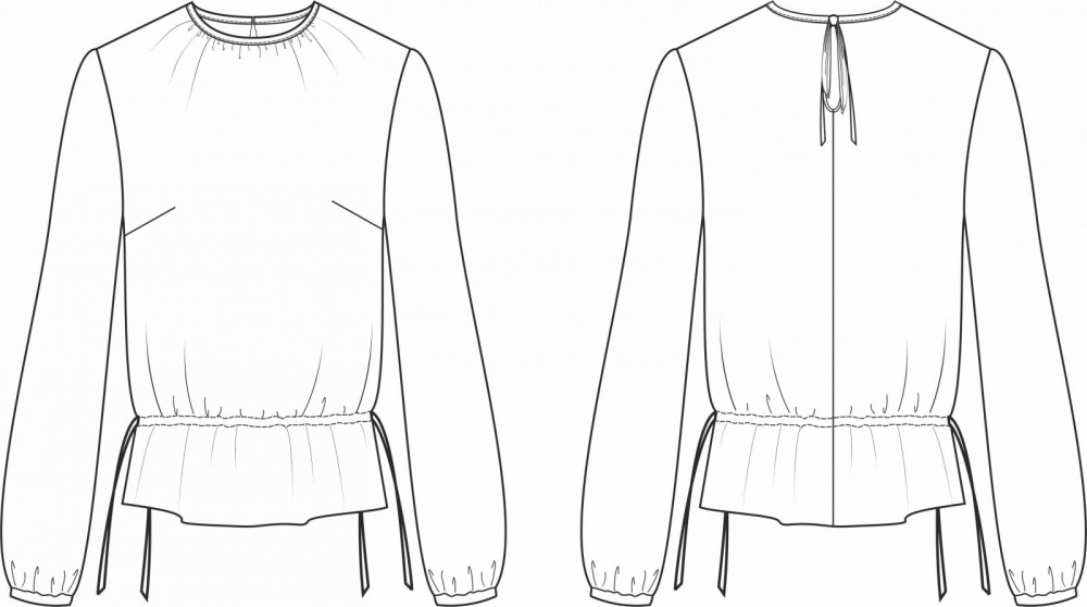Блуза "Арина". Инструкция по пошиву и печати выкройки фото