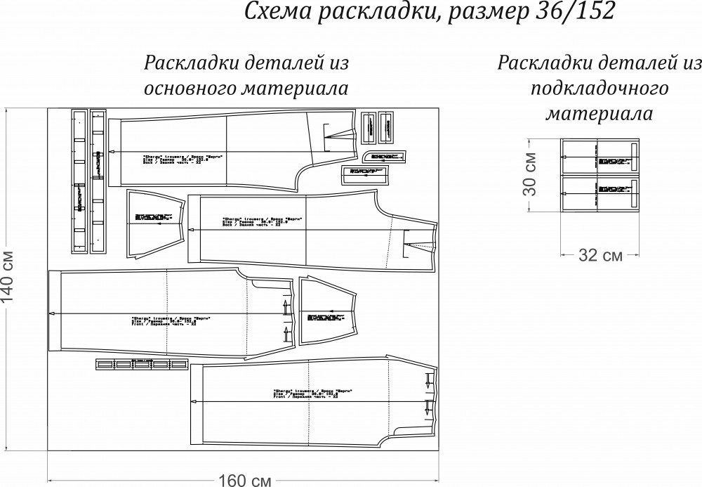 Выкройка брюк «Шерги» фото