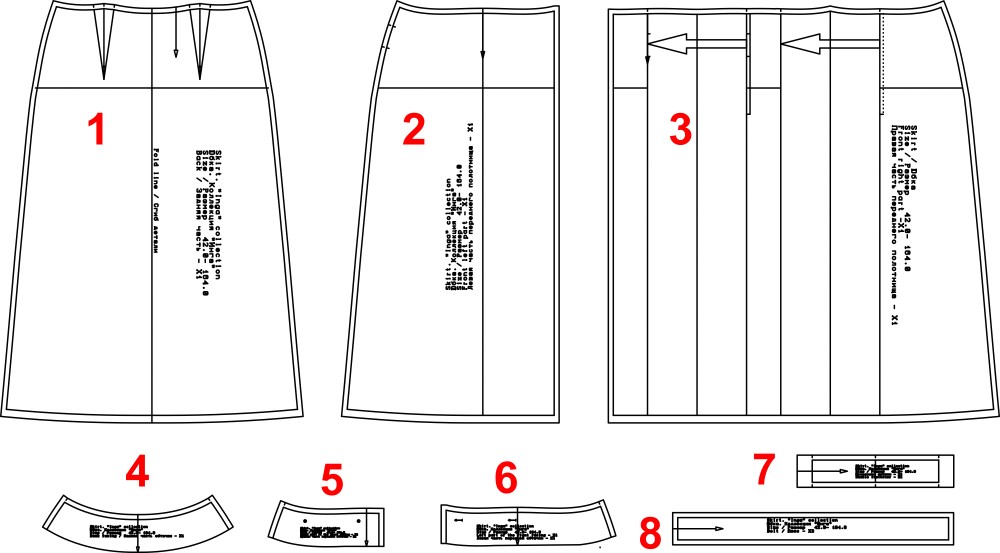 Выкройка юбки-килт. Городская коллекция «Инга» фото