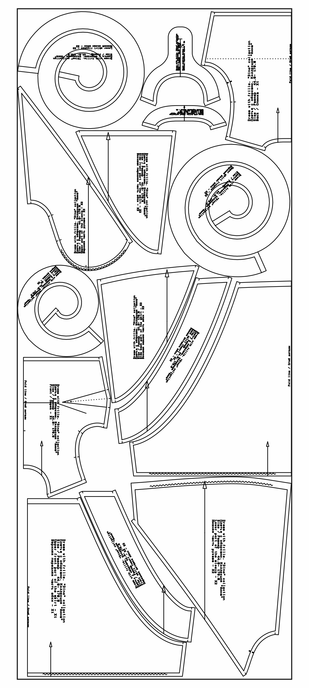 Выкройка платья с оборками. Коллекция с принтами «Дина» | Шить просто —  Выкройки-Легко.рф