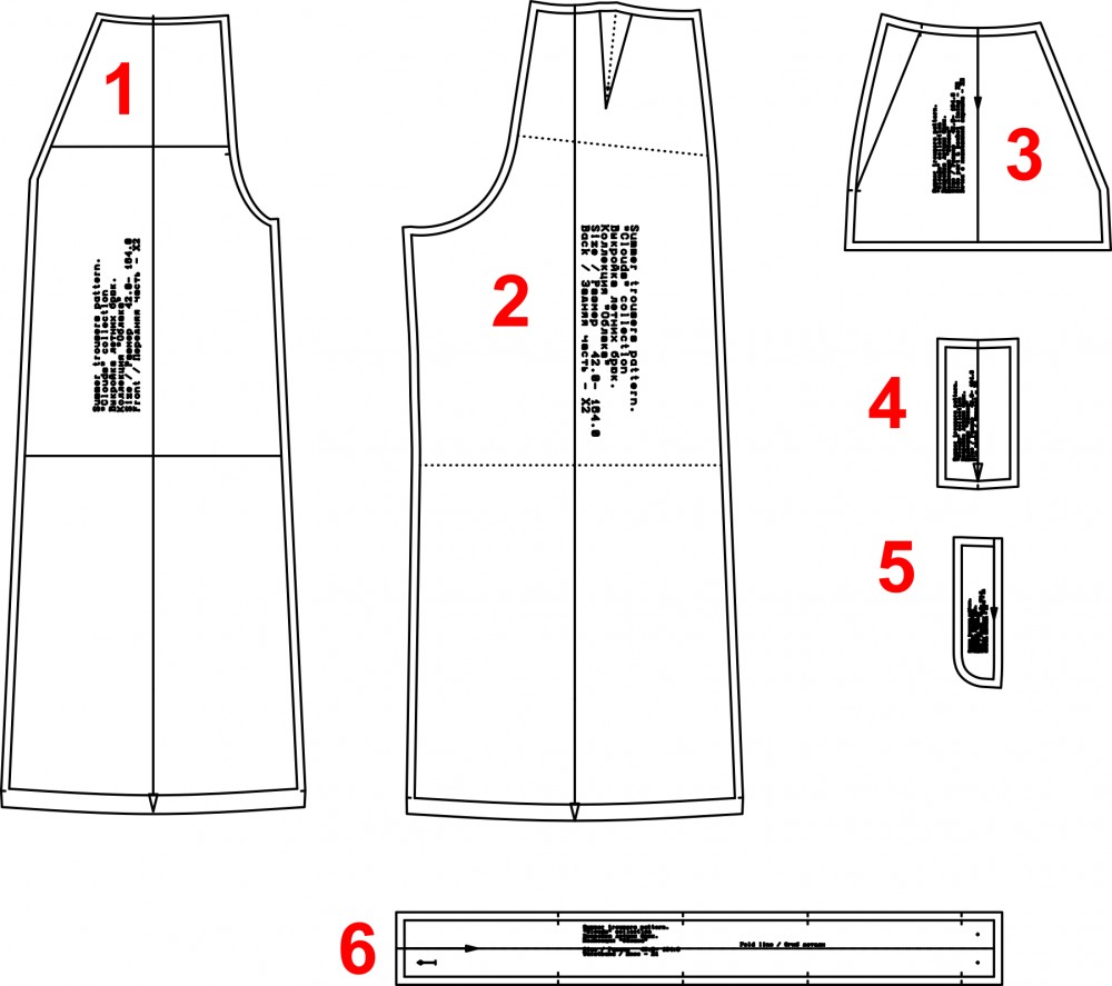 Выкройка летних брюк. Курортная коллекция «Облака» фото