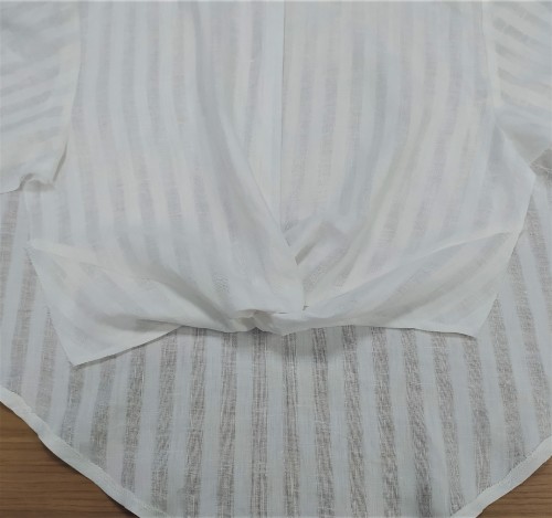 Выкройка блузы с узлом. Курортная коллекция «Облака» фото
