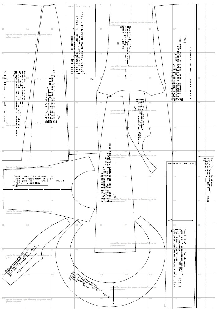 Выкройка платья «Красивая жизнь» фото