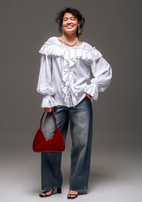 Как сшить блузу с рюшами. Праздничная коллекция «Джоконда». Фото-мастер-класс фото