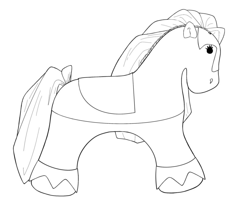 Выкройка мягкой игрушки «Лошадка Гриша» фото