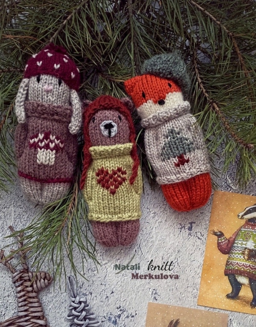 Вязаные ёлочные игрушки: тёплое украшение для зимнего дома фото