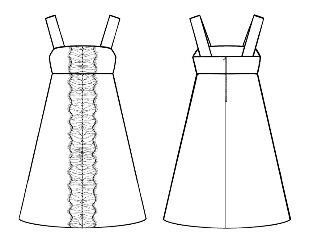Выкройка детского сарафана «Аня» фото