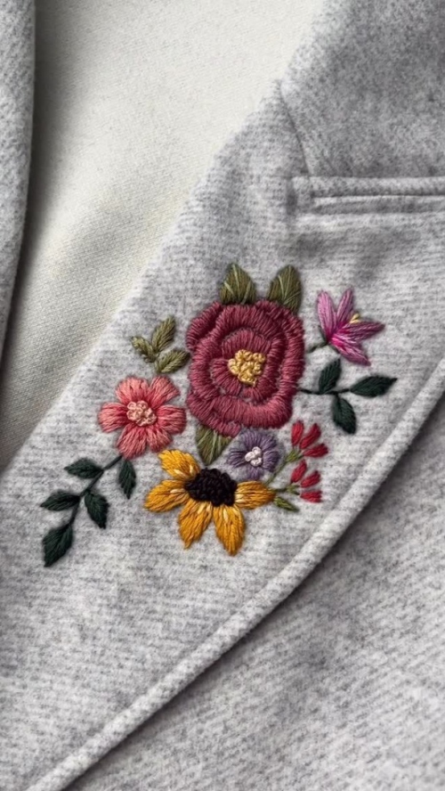 Вышивка на верхней одежде фото