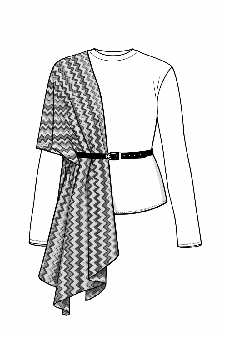 Как сшить лонгслив с палантином. Коллекция «Пятница». Фото-мастер-класс фото