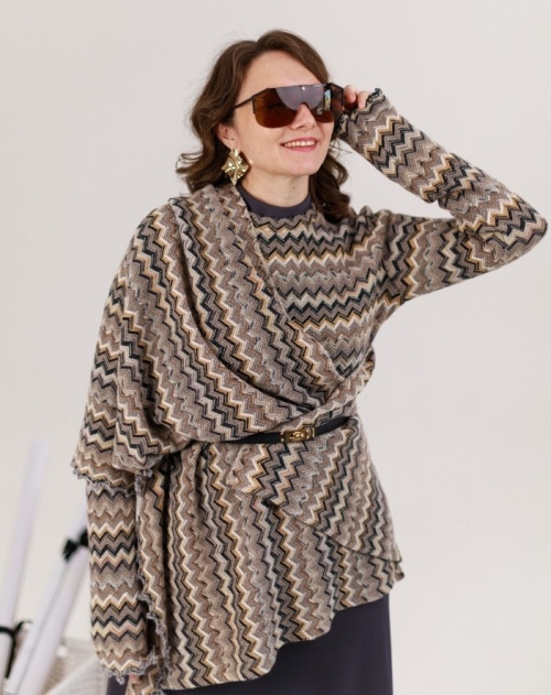 Как сшить лонгслив с палантином. Коллекция «Пятница». Фото-мастер-класс фото