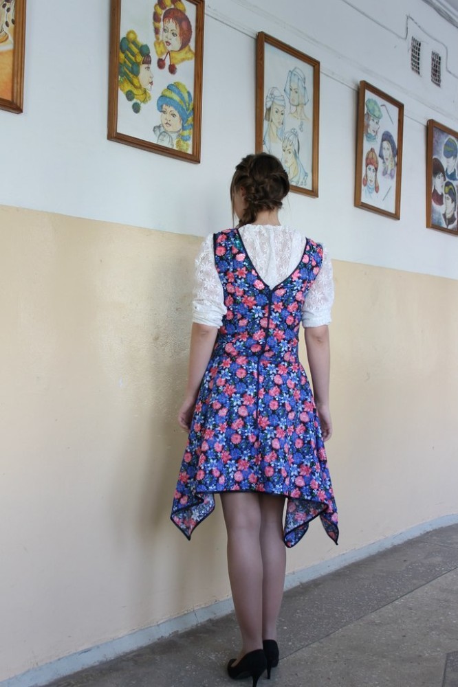Платье с блузой в народном стиле фото