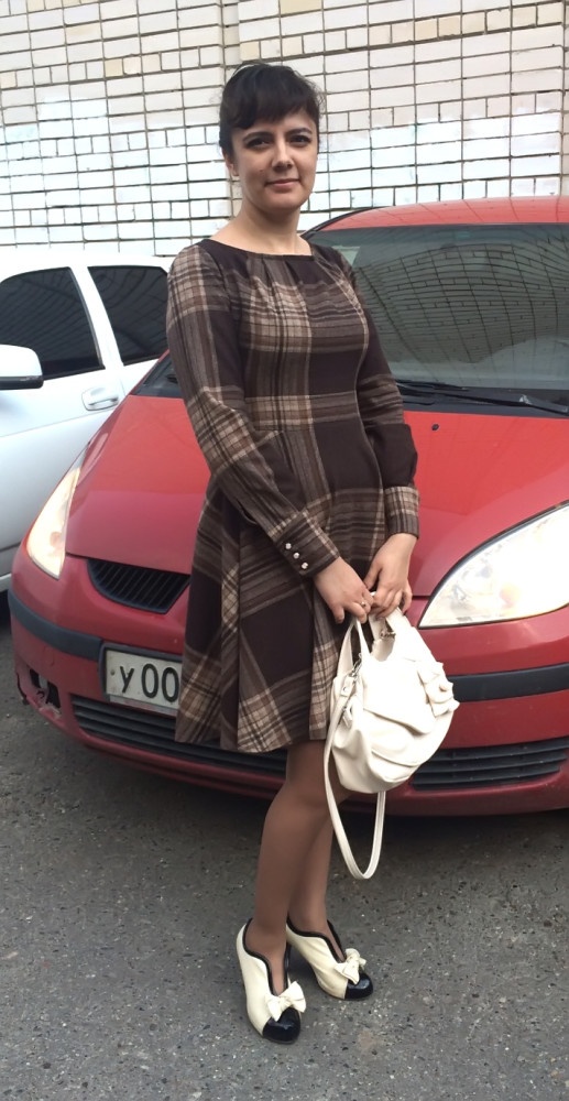 Платье в клетку фото