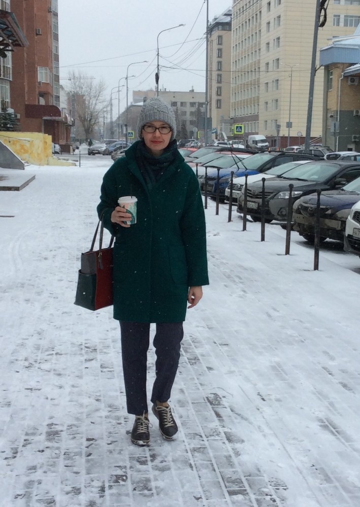 Зеленое пальто  фото