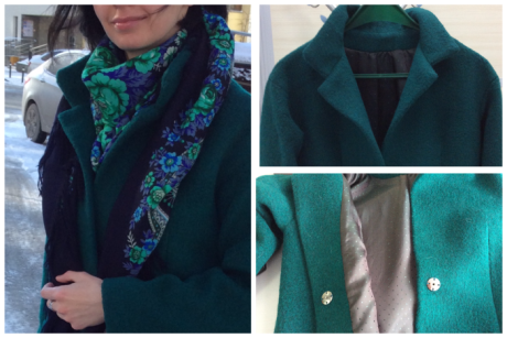 Зеленое пальто  фото