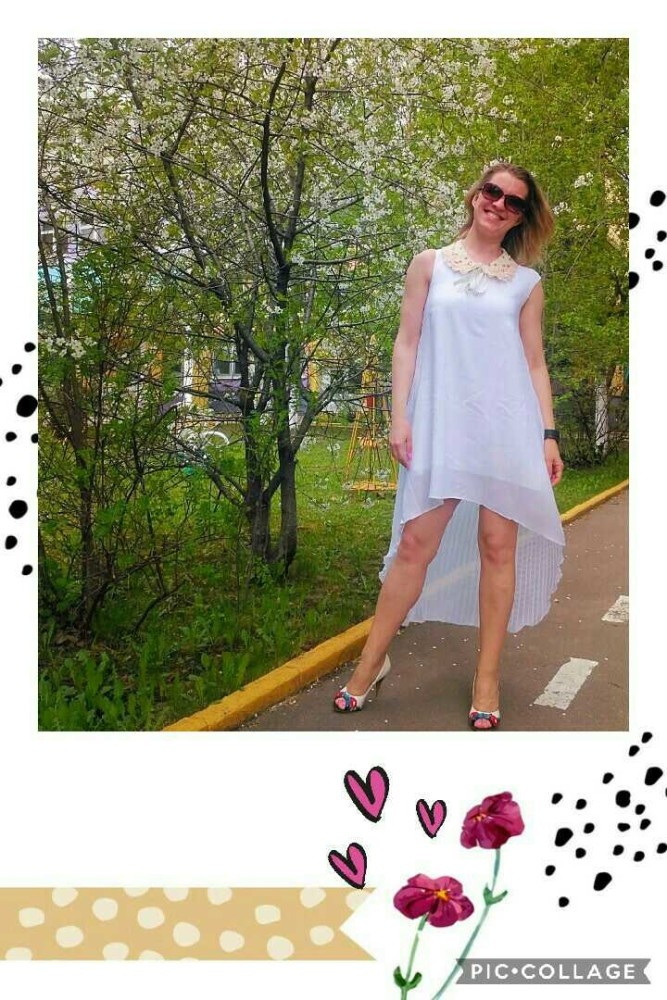 Летнее асимметричное платье фото