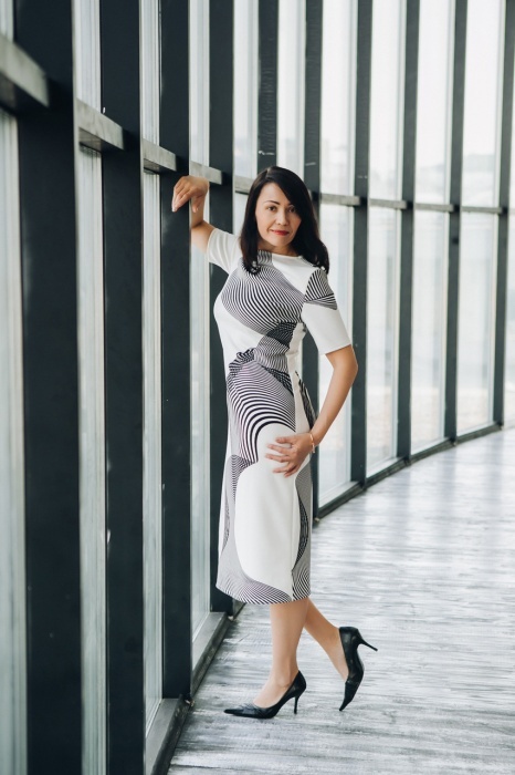 Трикотажное платье по базовой выкройке