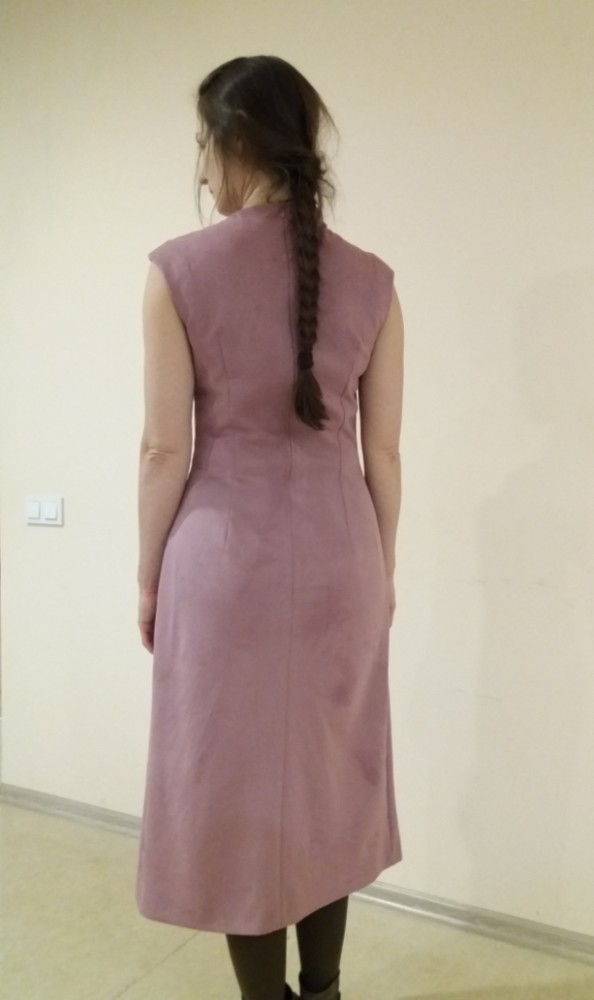Замшевое платье для офиса фото