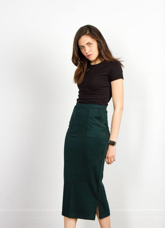 Трикотажная юбка фото