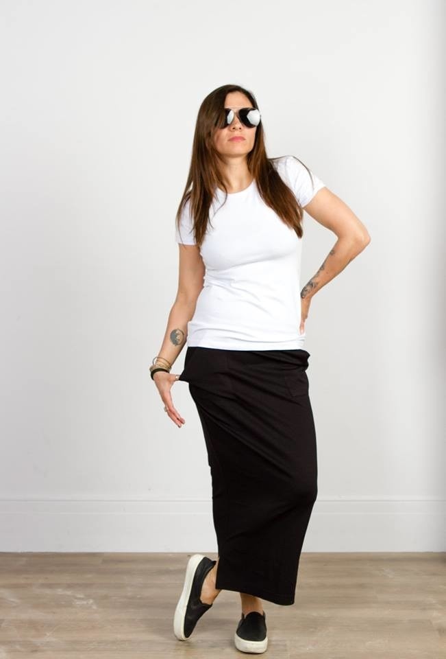 Трикотажная юбка фото