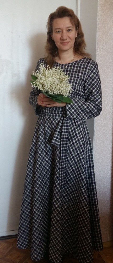 Платье в клетку фото