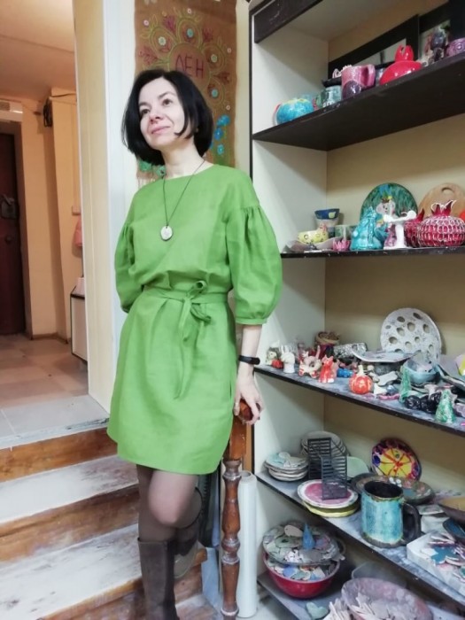 Платье по выкройке жаккардового топа