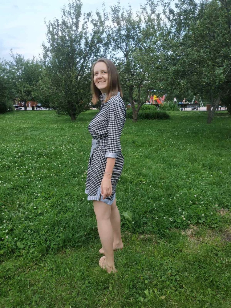 Платье-рубашка "Парк в  Москве" фото