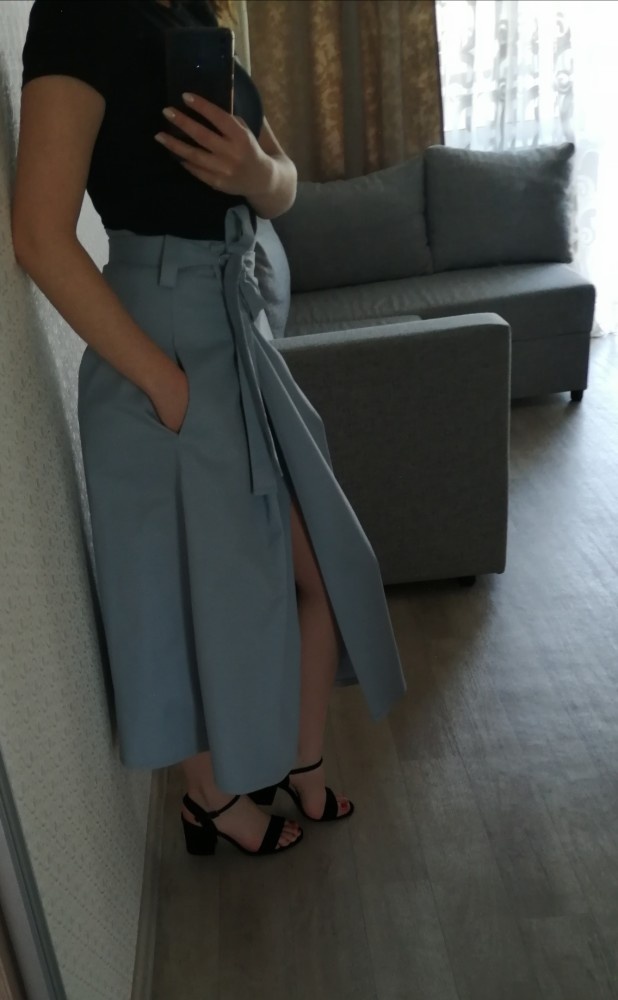 Юбка миди с запахом фото