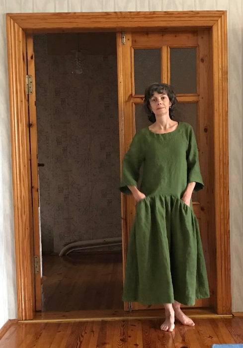 Льняное платье