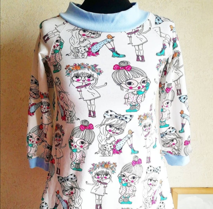 Тёплое платье из футера двухнитки