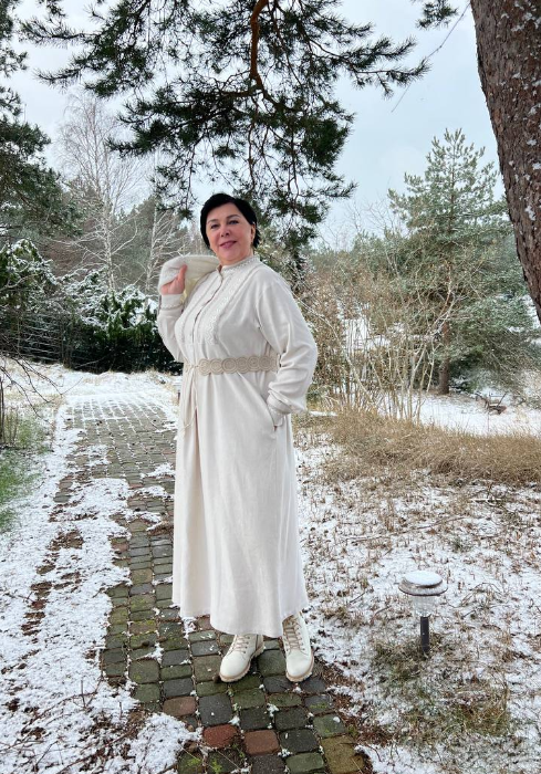 Платье льняное в народном стиле