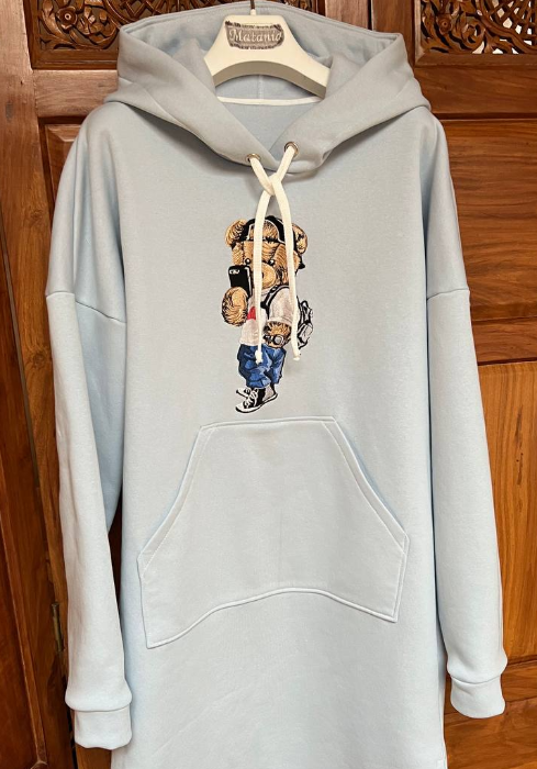 Платье- худи с мишкой в стиле Polo Bear от Ralph Lauren