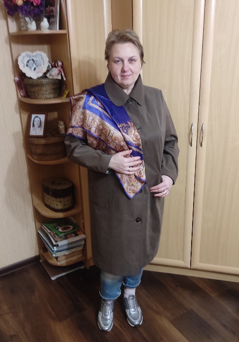 Плащ по выкройке пальто-кокон "Аяна"