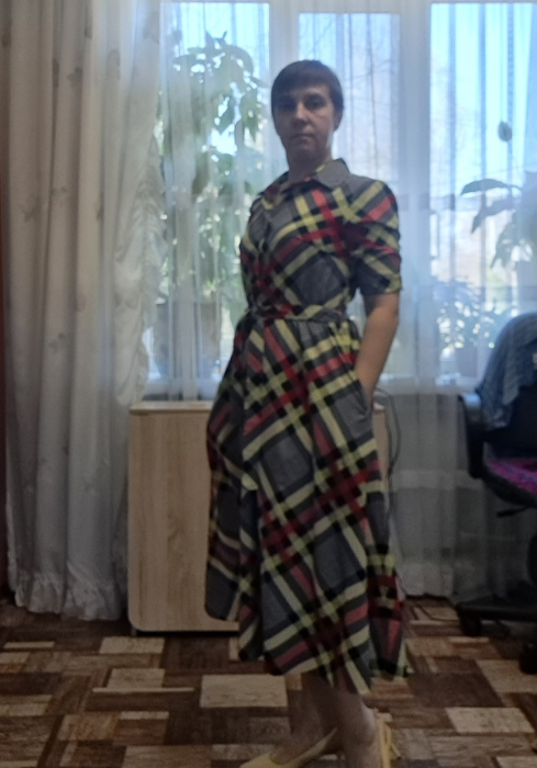 По выкройке платья-рубашки