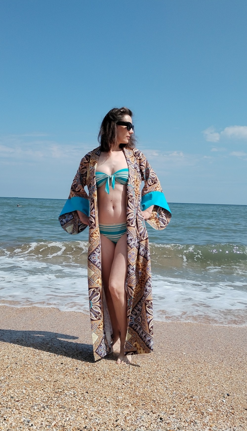 Платье-кимоно для пляжа фото