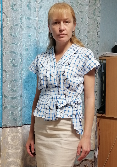  Летняя блузочка из льна 