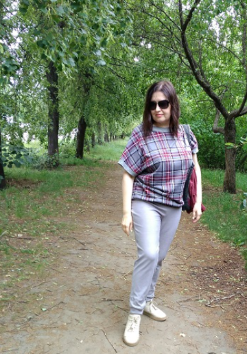 Базовый топ в клетку 