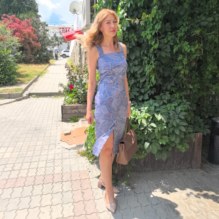 Летнее платье «Гуси-лебеди» 