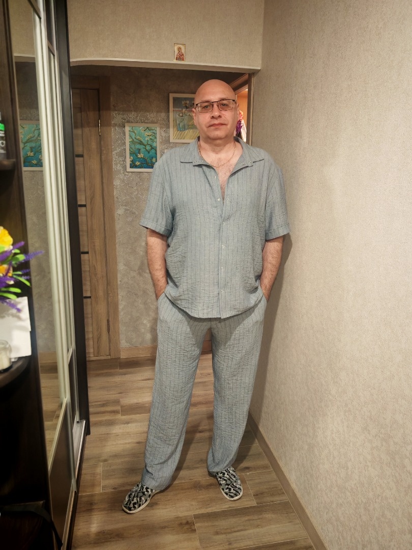 Джинсы из льна фото
