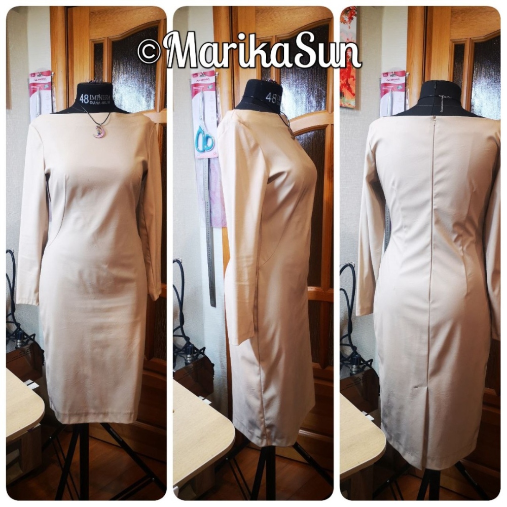 Платье из кожи «Облака» фото