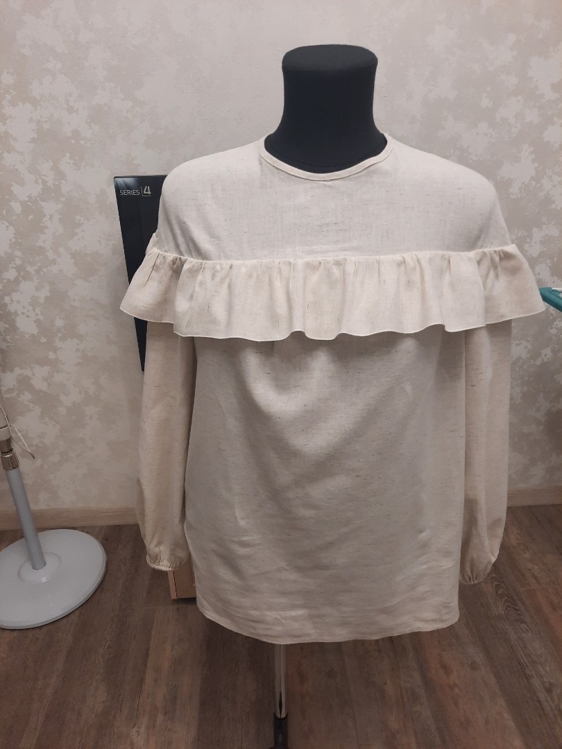 Льняная блузка  фото