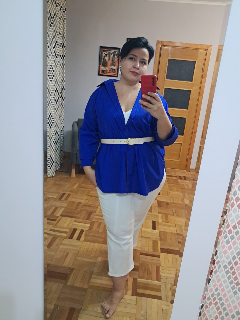 Рубашка ультрамарин фото