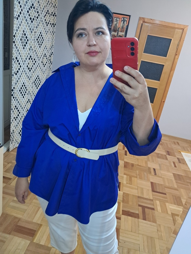 Рубашка ультрамарин фото