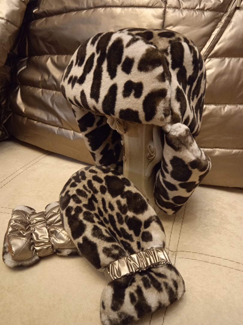 Рукавички под шапочку-ушаночку фото