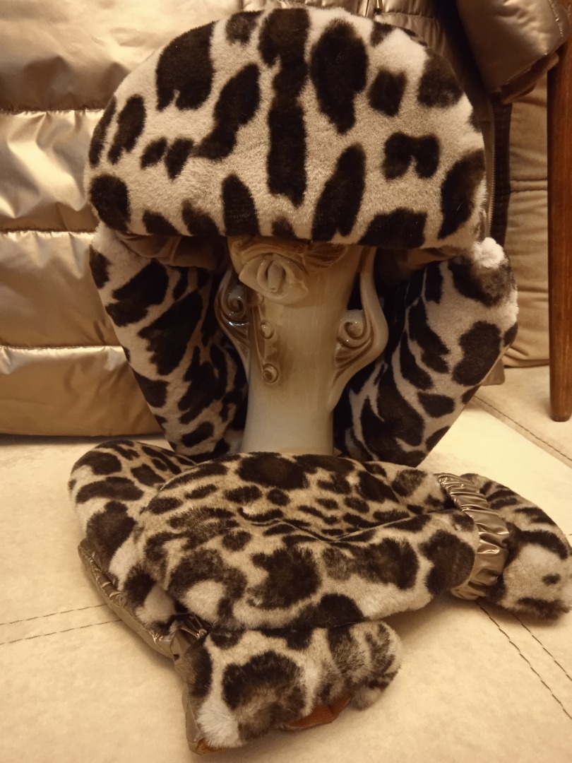 Рукавички под шапочку-ушаночку фото